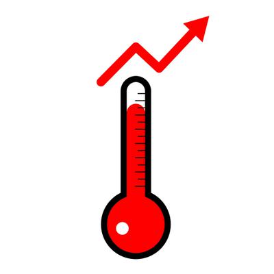 Heat Rises Thermometer Icon