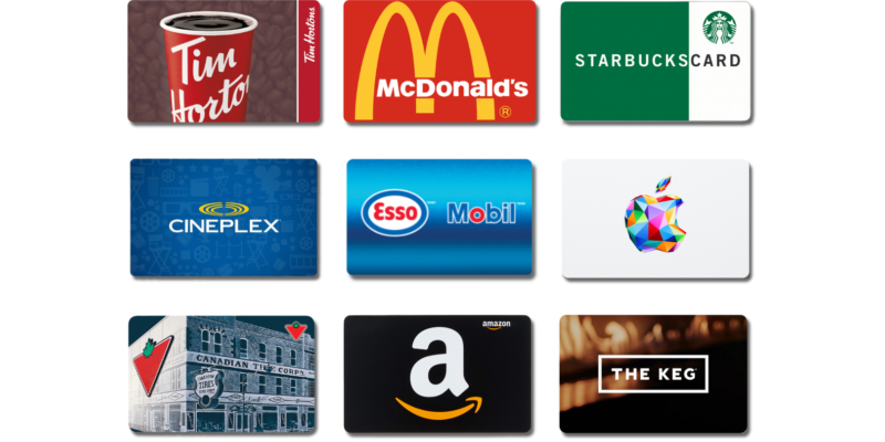 Selection of gift cards pt 3