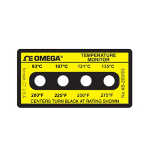 4 B A Non Reversible Four point Horizontal Temperature Label 09191