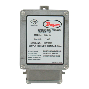 608 Intrinsically Safe Differential Pressure Transmitter 02454