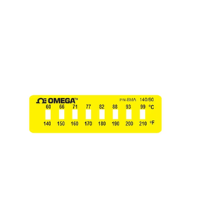8 MA A Non Reversible Eight Point Horizontal Temperature Label 09197