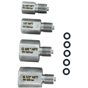 A BCHP NPT 38 NPT and 12 NPT Converter Set for Test Connection 08796