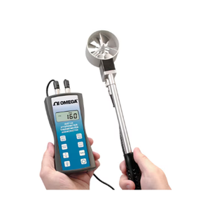 HHF144 B Precision Handheld Rotating Metal Vane Hygro Thermo Aneometer 14048