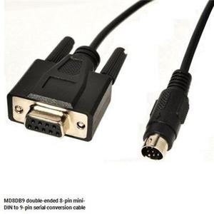 MD8 DB9 8 Pin mini DIN to 9 Pin Serial Conversion Cable 01200