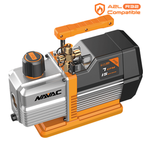 NP7 DP2 Vacuum Pump 7 CFM 2 Stage 15 Microns A2 L Refrigerants Pro Series 07560