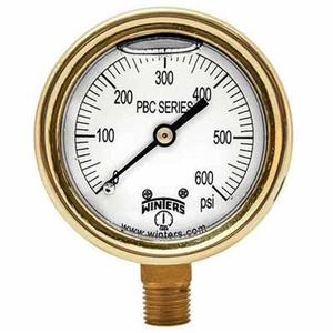 PBC Forged Brass Case Pressure Gauge 07721