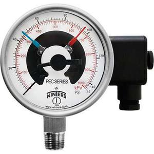 PEC Premium SS Press Gauge w Electrical Contacts 07774