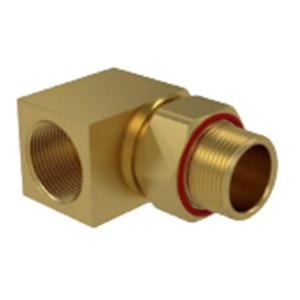 TEF664 Ex e Male Metric Threads Angle Adaptor Adjustable Brass 15112