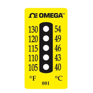 TL F 5 Dot Water Resistant Non Reversible Temperature Label 09200